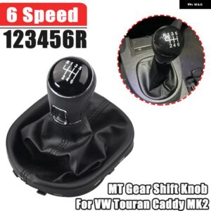 5/6スピード ゲートルブーツカバー ギア シフトノブ VW トゥーラン 2003/10/01 キャディー II 2 MK2 2004-2009 - 6 speed