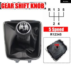 マニュアル 5 6スピード ギアスティック シフトノブ レザー ブーツカバー 付き VW ゴルフ プラス 2005-2014 ティグアン 5N 2007-2011 シャラン 2011-2016 - 5 speed