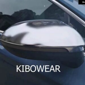 2個 マットクローム サイドミラー カバー VW パサート B8 バリアント ARTEON 2018-21 ブラッシュキャップ 2015 2016 2017 - with blind spot