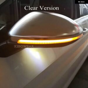 ダイナミックブライト LED ウインカー クリスタル VW ゴルフ MK7 GTI 7 7.5 R RLINE GTD ミラー ライト水流クリアバージョン - Golf 7 2012-2020