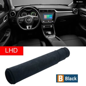 MG ZS EV 2017-22 EZS ダッシュボード カバー ダッシュマット サンシェード 計器デスク滑り止めパッドアクセサリー - B Black LHD