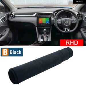 MG ZS EV 2017-22 EZS ダッシュボード カバー ダッシュマット サンシェード 計器デスク滑り止めパッドアクセサリー - B Black RHD