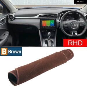MG ZS EV 2017-22 EZS ダッシュボード カバー ダッシュマット サンシェード 計器デスク滑り止めパッドアクセサリー - B Brown RHD