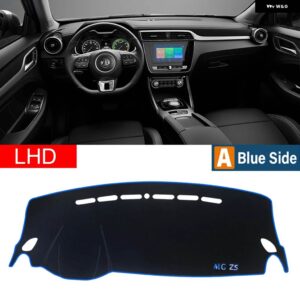 MG ZS EV 2017-22 EZS ダッシュボード カバー ダッシュマット サンシェード 計器デスク滑り止めパッドアクセサリー - A Blue Side LHD