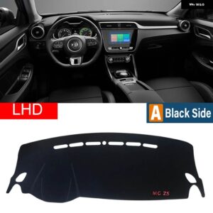 MG ZS EV 2017-22 EZS ダッシュボード カバー ダッシュマット サンシェード 計器デスク滑り止めパッドアクセサリー - A Black Side LHD