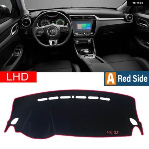 MG ZS EV 2017-22 EZS ダッシュボード カバー ダッシュマット サンシェード 計器デスク滑り止めパッドアクセサリー - A Red Side LHD