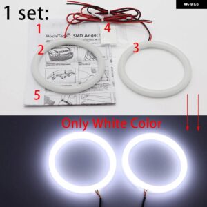 スマート フォーツー W451 2007-2014 ホワイト イエロー デュアルとホワイト カラー コットン LED エンジェル アイ キット リング DRL ターン シグナル - only white color