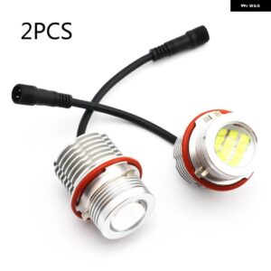 120ワット ホワイトアングルアイ LED マーカー ライトリング ヘッドライト 電球 フォグランプ E39 E53 X5 E60 E61 E63 E64 E65 E66 E83 X3 E87 - 2 pieces