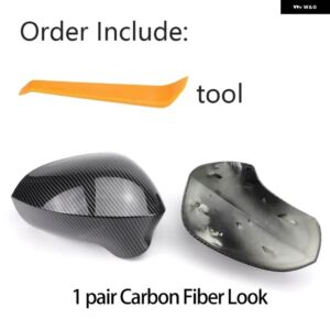 SEAT EXEO 3R LEON 1P1 2009-2013 LBIZA 6J 2008-2013 交換用バックミラー ケースカバー カーボンパターンブラック - Carbon Fiber Look