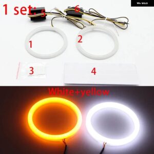 スマートフォーツー W451 2007-2014 乳白色光 SMD LED エンジェルアイリングキット ウィンカーライト - White and yellow