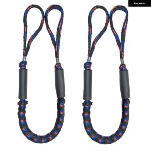 2個 バンジードック係留ロープ 4FT 伸縮性バンジードッキングロープカヤックアクセサリー - Multicolor