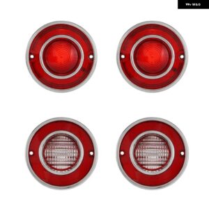4個 車 LED テールライト リアブレーキライトコルベット C3 1975-1979 バルブ 無 - Red Shell