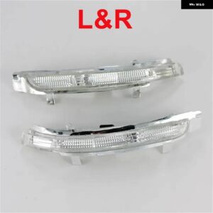 1/2個 LED 車バックミラー ライト インジケータランプ シュコダオクタビア 2009-2013 - 1pair Silver