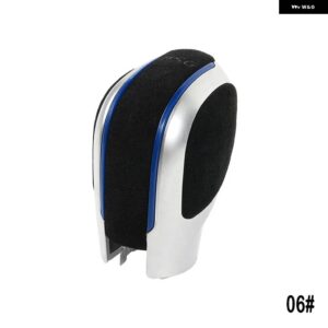 スエードレザー DSG シフトノブ ギア サイドカバー DSG エンブレム VW ゴルフ 6 ゴルフ 7 R GTI パサート B7 B8 CC R20 ジェッタ MK6 GLI - Suede Blue