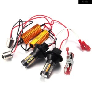 2個 デュアルカラー 1156 BAU15S P21W PY21W T20 7440 W21W LED 電球負荷抵抗器車 DRL ウィンカーライト