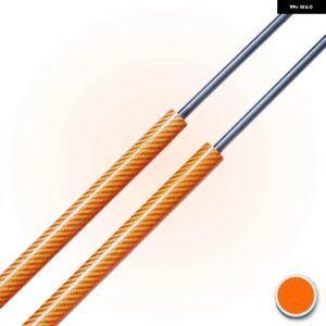 数量 2 カーボン トランク ストラット シュコダ ラピッド NH3 リフトバック 2012-2016 521.5MM リアテールゲート ブーツリフト サポート - Orange Carbon Fiber