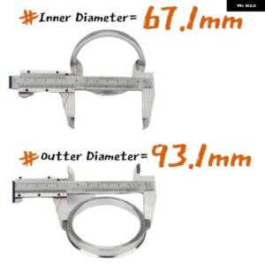 ハブセントリックリング 93.1-67.1 ホイールセンターハブリングボアスペーサー 合金 数量 4 - 67.1mm to 93.1mm