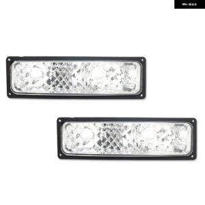 シボレー フロントバンパー ウィンカーライト カバー ハウジング C/K 1500 2500 3500 タホ サバーバン シルバラード GMC サ - Clear lens