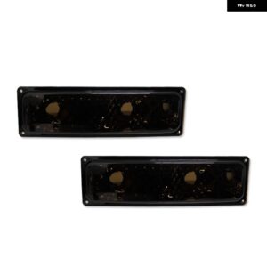 シボレー フロントバンパー ウィンカーライト カバー ハウジング C/K 1500 2500 3500 タホ サバーバン シルバラード GMC サ - Smoked lens