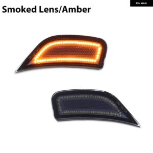 シボレー アンバー/ホワイト LED フロント サイドマーカー ライト GMC ユーコン XL/ユーコン デナリ タホ/サバーバン キャデラック - Smoked Lens Amber