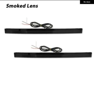 シボレー スモーク/レッド レンズ レッド LED リアバンパー リフレクターライトブレーキ テールライト リア フォグランプ 2014-2019 - Smoked Lens