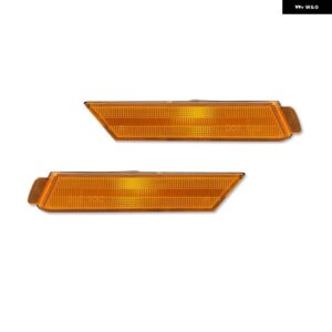 シボレー フロント/リアバンパー サイドマーカー ライトカバー ハウジング カマロ 2010-15 電球/ソケットなし - Amber Lens Front