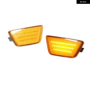 シボレー ホワイト/アンバー LED フロントフェンダー サイドマーカー ウィンカーライト クルーズ 2011-2015 クルーズリミテッド 2 - Amber Lens Amber