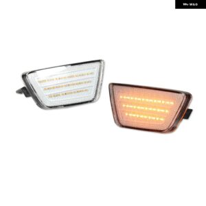 シボレー ホワイト/アンバー LED フロントフェンダー サイドマーカー ウィンカーライト クルーズ 2011-2015 クルーズリミテッド 2 - Clear Lens Amber