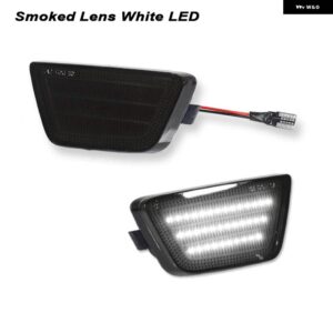 シボレー ホワイト/アンバー LED フロントフェンダー サイドマーカー ウィンカーライト クルーズ 2011-2015 クルーズリミテッド 2 - Smoked Lens White