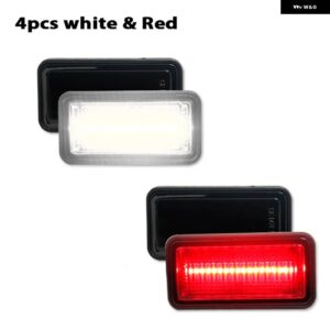 シボレー LED フロント/リアバンパー サイドマーカー ライト カマロカプリスシェベルコルベットインパラノバ C10 ピックアップとサバーバン - 4pcs white red