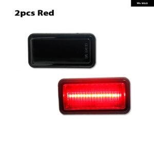シボレー LED フロント/リアバンパー サイドマーカー ライト カマロカプリスシェベルコルベットインパラノバ C10 ピックアップとサバーバン - 2PCS Red