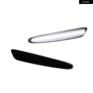 シボレー スモーク レンズ フロントアンバーリアレッド LED サイドマーカー ライト 2005-2013 コルベット C6 フェンダーフレアラン - 2pcs Front white