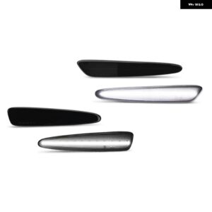 シボレー スモーク レンズ フロントアンバーリアレッド LED サイドマーカー ライト 2005-2013 コルベット C6 フェンダーフレアラン - 4pcs White White
