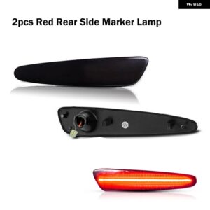 シボレー スモーク レンズ フロントアンバーリアレッド LED サイドマーカー ライト 2005-2013 コルベット C6 フェンダーフレアラン - 2pcs Rear Red