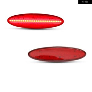シボレー スモーク/クリア レンズ レッド LED リアバンパー サイドマーカー インジケーターライト 1997-2004 コルベット C5 フェ - Red Lens Red