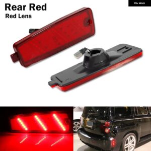 シボレー フロント/リア LED バンパー サイドマーカー ライト 2006-2011 HHR ホワイトパーキングライトアンバーウィンカーレッドフ - Rear Red3
