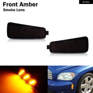 シボレー フロント/リア LED バンパー サイドマーカー ライト 2006-2011 HHR ホワイトパーキングライトアンバーウィンカーレッドフ - Front Amber