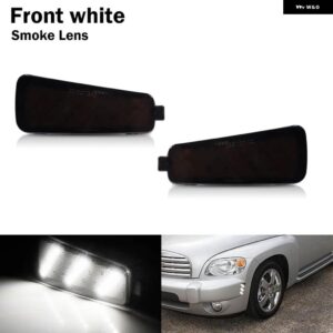シボレー フロント/リア LED バンパー サイドマーカー ライト 2006-2011 HHR ホワイトパーキングライトアンバーウィンカーレッドフ - Front White