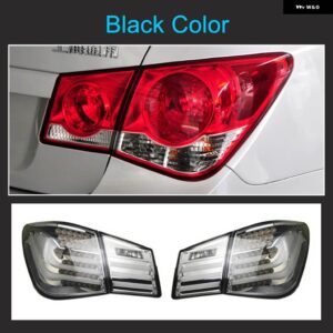 シボレー 1ペア テールライト アセンブリ クルーズ 2009-2014 テールライト LED ランニングターニングブレーキリア テールライト - Black
