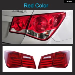 シボレー 1ペア テールライト アセンブリ クルーズ 2009-2014 テールライト LED ランニングターニングブレーキリア テールライト - Red