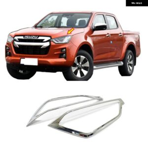 いすゞ D-MAX DMAX 2021-23 ABS クローム サイドドアバックミラー レインシールド トリム フレーム 外装 ステッカー ACCESSORIE - Headlight frame