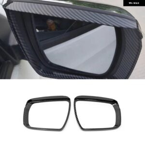 いすゞ D-MAX DMAX 2021-23 ABS クローム サイドドアバックミラー レインシールド トリム フレーム 外装 ステッカー ACCESSORIE - Carbon Fiber
