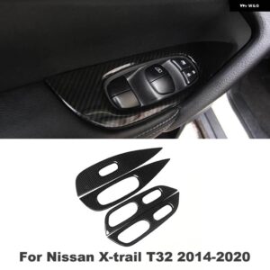 エクストレイル XTRAIL T32 ローグ 2014-2020 ABS カーボン/マットギア シフトノブ ステッカー パネルフレームカバー トリム アクセサリー - Glass Switch