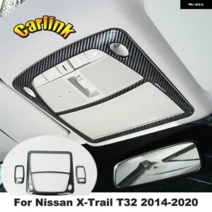 エクストレイル XTRAIL T32 ローグ 2014-2020 ABS カーボン/マットギア シフトノブ ステッカー パネルフレームカバー トリム アクセサリー - Reading Light
