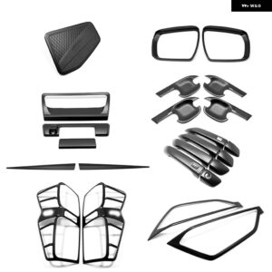 いすゞ D-MAX DMAX 2021 22 23 ABS ブラック LHD トリム アクセサリーフロントとリアの ヘッドライト カバー ハンドルボウル燃料タンクキャップ - ALL