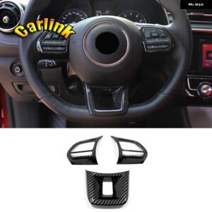 MG6 3TH ABS カーボン/レッド車ガラス スイッチガラス リフターインナードアボウルシフトパネル装飾フレーム インテリア アクセサリー - Steering wheel 3