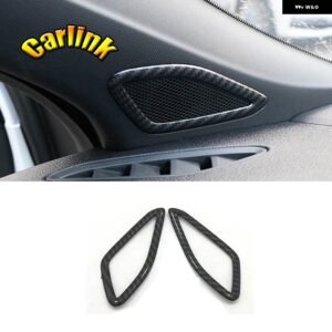 MG6 3TH ABS カーボン/レッド車ガラス スイッチガラス リフターインナードアボウルシフトパネル装飾フレーム インテリア アクセサリー - A-pillar horn ring