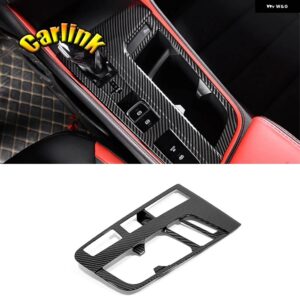 MG6 3TH ABS カーボン/レッド車ガラス スイッチガラス リフターインナードアボウルシフトパネル装飾フレーム インテリア アクセサリー - Shift panel 1