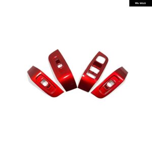 MG6 3TH ABS カーボン/レッド車ガラス スイッチガラス リフターインナードアボウルシフトパネル装飾フレーム インテリア アクセサリー - glass switch 2