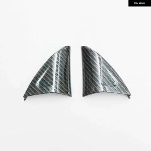 MG ZS 2018 ABS マット/カーボンドア窓トライアングル装飾フレーム ステッカー カバー 2個 - Carbon fibre